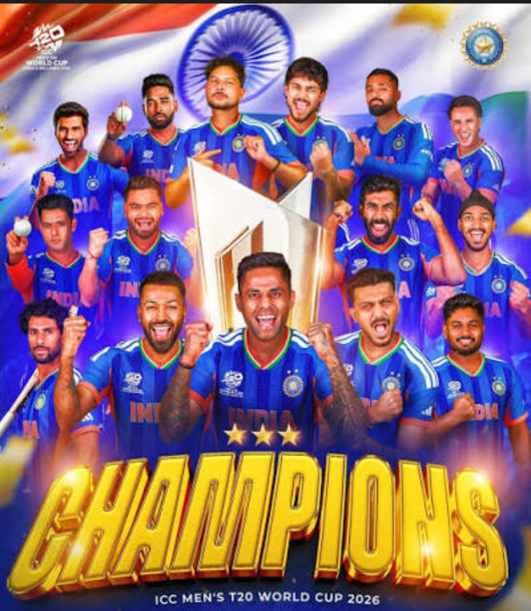 priyankm18's tweet photo. Indiaaaa Indiaaaa .... #WorldCup2026 #champions #T20WorldCup #T20WorldCup2026final #India  @IamSanjuSamson Take a bow , @Jaspritbumrah93 Sir #legend https://t.co/szwcCunFDC