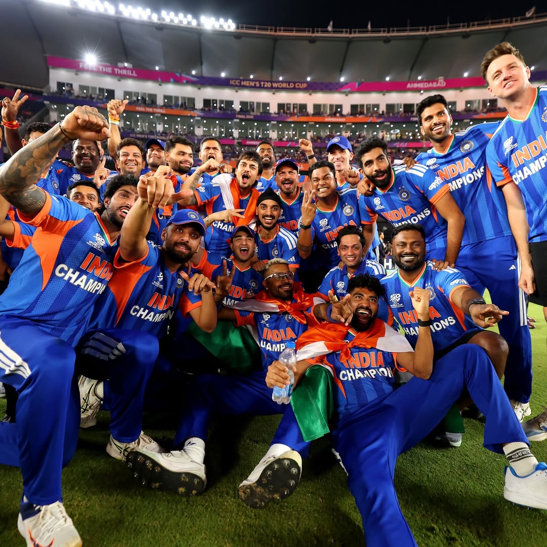 vishwaconclave's tweet photo. What a night. What a roar.
WHAT A TEAM! 🇮🇳🏆

Under the brightest lights, when everything was on the line, the men in blue stood tall once more.

INDIA IS T20 WORLD CHAMPION, FOR THE SECOND TIME IN A ROW! 🇮🇳🏆🔥 https://t.co/xp2xiUAKnZ