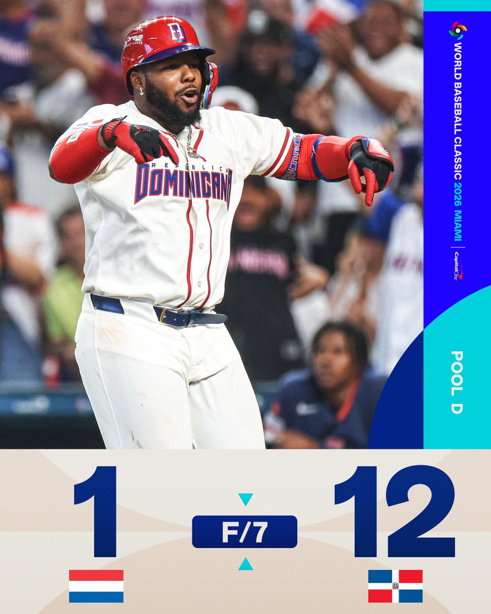 Team Dominican Republic crushes FOUR homers and wins on run-rule in 7 innings!