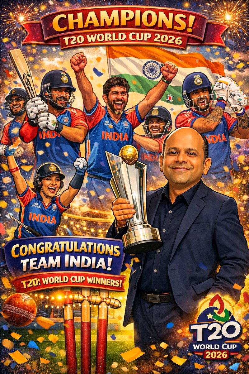 MasterdoctorIn's tweet photo. “One Trophy. One Billion Heartbeats. One Unforgettable Moment for India.” 🇮🇳🏆
. 
. 
“One photo with a trophy… but a billion emotions behind it.” 🇮🇳🏆

Last month, as I stood beside the T20 World Cup 2026 trophy, one thought crossed my mind:

This i... https://t.co/uTGFjWyPiV