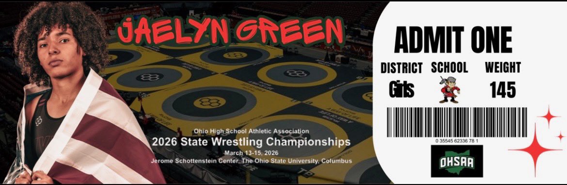 Mentor Girls Distict Update: 145 lbs Jaelyn Green wins her semifinal match 8-5 to advance to the finals.
