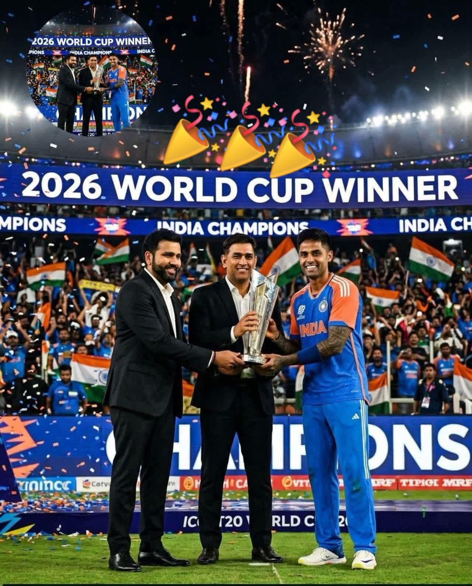 m_abvp's tweet photo. विजयी विश्व तिरंगा प्यारा, झंडा ऊंचा रहे हमारा! 🇮🇳

#T20WorldCup में भारतीय टीम ने न्यूज़ीलैंड को परास्त कर विश्व कप पर विजय हासिल की है। इस उत्कृष्ट उपलब्धि के लिए भारतीय क्रिकेट टीम के सभी खिलाड़ियों को हार्दिक बधाई एवं शुभकामनाएं! https://t.co/nVdsgGtdhs