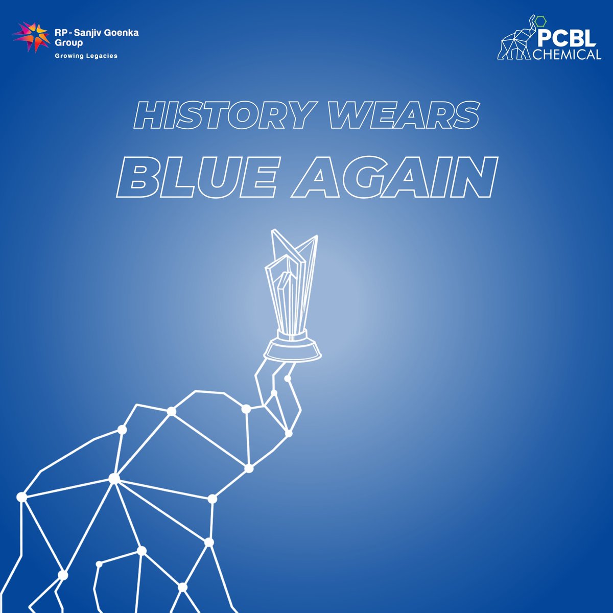 PCBLChemical's tweet photo. History wears blue again. 🇮🇳🏆
A night of dominance.
A moment of pride for a billion hearts.
Congratulations #TeamIndia on an unforgettable triumph in #T20WorldCup2026
#RPSGGroup #PCBLChemical #Proudwinners https://t.co/apNXGwmSQH