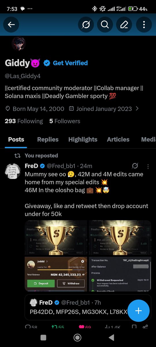 Las_Giddy4's tweet photo. @Fred_bb1 Opay
9072131100
Ifeanyi Victor 
Thank you so much ❤️ https://t.co/l5tIlrqmd4