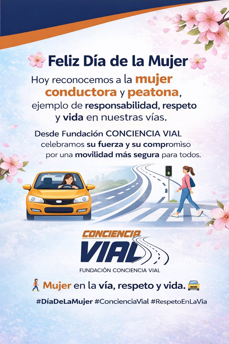 FundacionV54287's tweet photo. Para la Fundación Conciencia Vial la mujer juega el papel más importante en la movilidad. https://t.co/cpLtwOFohu