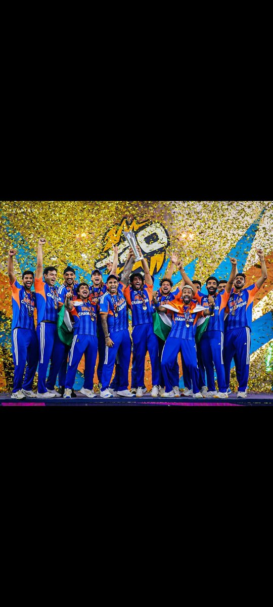 imsagargoyal's tweet photo. World Champions.
#T20WorldCup #T20WorldCup2026final #INDvNZ #IndianCricketTeam #SanjuSamson #MenInBlue #AbhishekSharma #IshanKishan #suryakumaryadhav #hardik #tilakvarma #ShivamDube #axar #JaspritBumrah #VarunChakaravarthy #arshadeepsingh @BCCI https://t.co/1ePNKdV5Rm