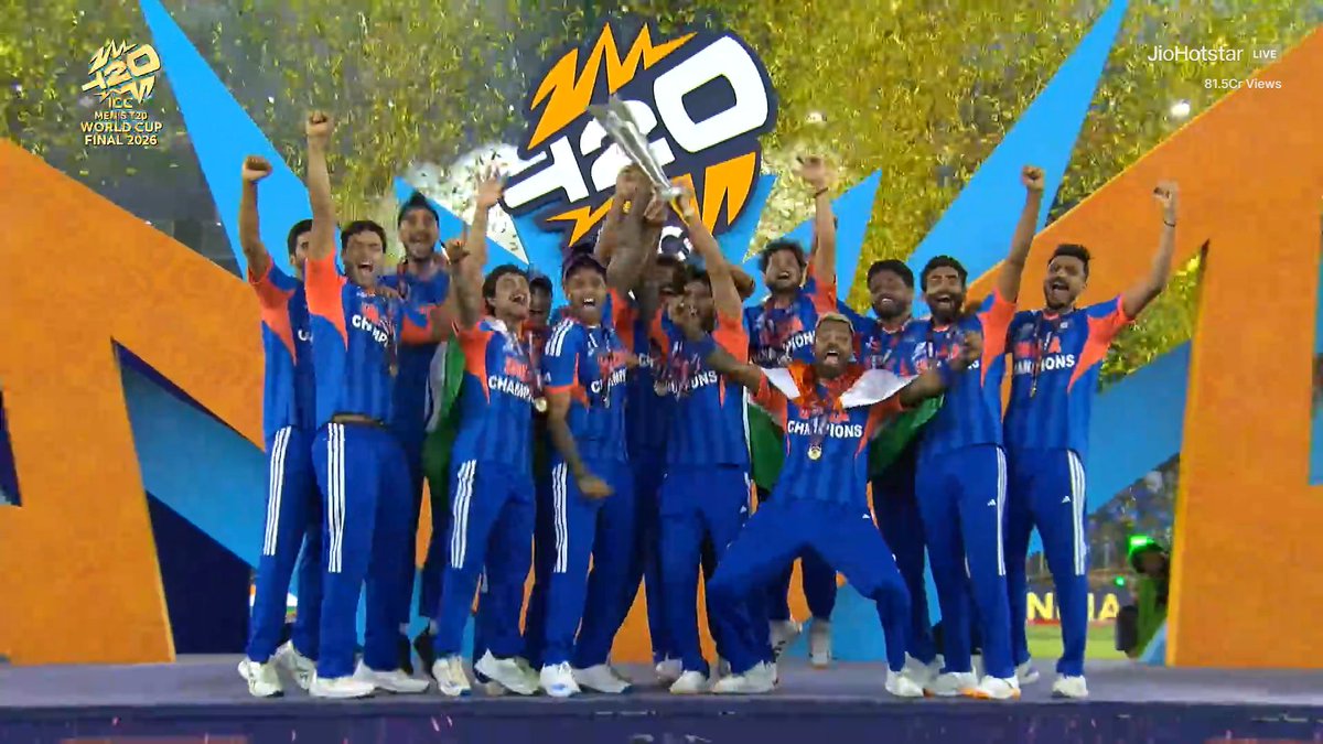 Naturelover5787's tweet photo. - Won the T20 WC 2024.
- Won the Champions Trophy 2025.
- Won the T20 WC 2026.

INDIA - The Best white ball team ❤️🇮🇳 https://t.co/26Yf4i3Dmw