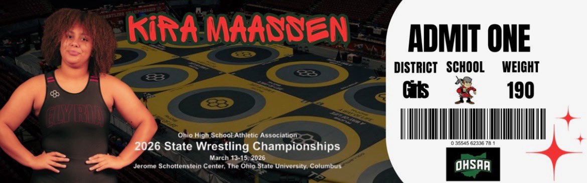 Mentor Girls District Update: 190 lbs Kira Maassen advances to the finals by tech fall.