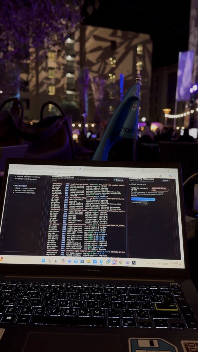 الليلة الاخيرة من الإبداع تحت أضواء هاكاثون طويق 👩🏻‍💻
سعيدة بكوني جزء من هذه التجربة الملهمة بين العقول المبدعة والأفكار الكبيرة تجربة مليئة بالتحدي والتعلم والعمل الجماعي، حيث تتحول الأفكار إلى حلول حقيقية.
بإذن الله تكون هذه مجرد بداية لخطوات أكبر في عالم التقنية. 
#هاكاثون_طويق