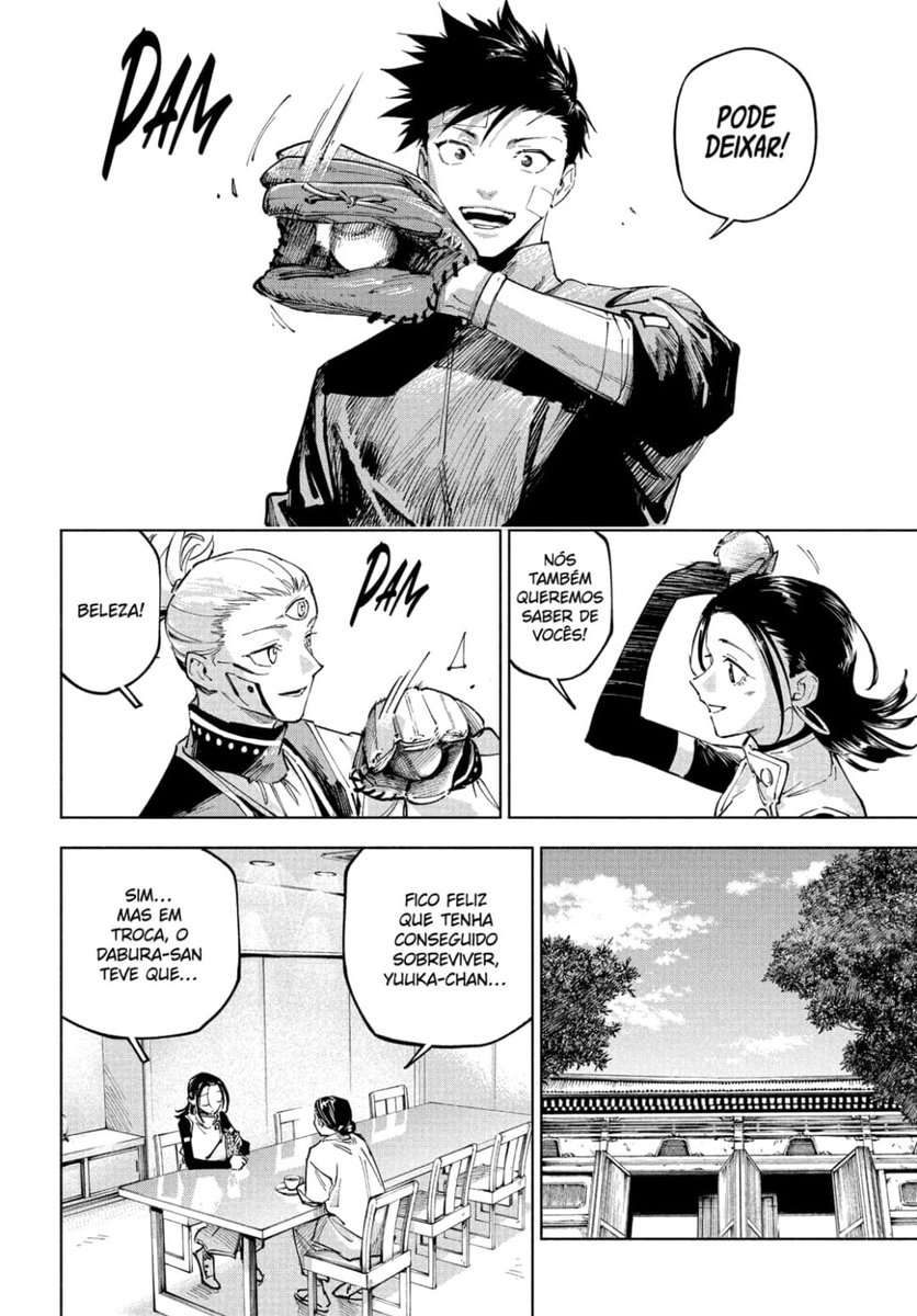 arlertiny's tweet image. Que linda mensagem ao final do capítulo, fico feliz que todos terminaram bem e nosso quarteto agora pode se conhecer melhor enquanto jogam catchball, Jujutsu Kaisen Módulo foi uma história incrível, obrigada Gege Akutami e Yuji Iwasaki ❤️ 

#JujutsuKaisenModulo 
#Modulo25