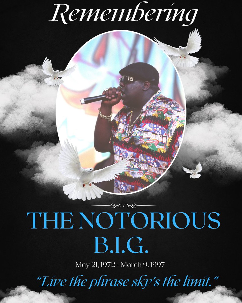 March 9th will always hit different in NY. 🗽🕊️

Today we remember The Notorious B.I.G. 👑 the greatest to ever touch a mic. 29 years since he was taken from us and his legacy still moves the culture like it never left our blocks.

BIG wasn’t just a rapper, he was Brooklyn