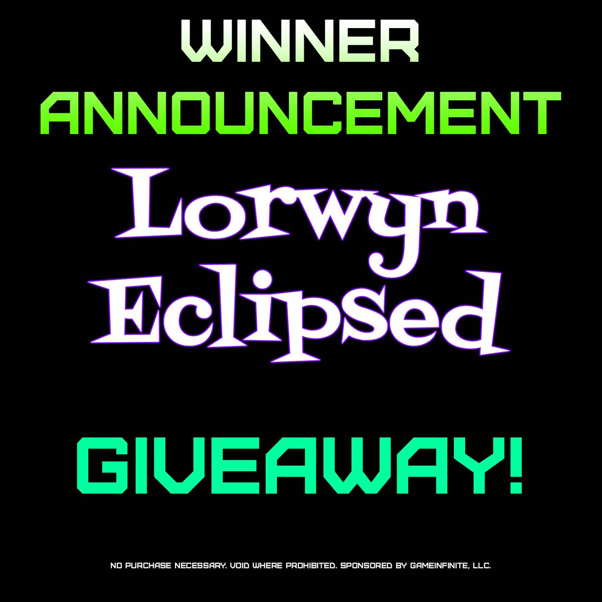 GameInfiniteCom's tweet photo. Winner Announcement for Lorwyn Eclipsed Play Booster Box Social Media Giveaway!

We are happy to announce the winner of our social media giveaway for a sealed Play Booster Box of Lorwyn Eclipsed! This giveaway was separate from our still ongoing collector box giveaway. 

The winner is...

Matthias Edwards on Facebook!

Thank you to Matthias for following us on social media and commenting on our giveaway post.

Our giveaway for a Lorwyn Eclipsed Collector Box is still ongoing - information at https://t.co/6nqrKI2UDZ