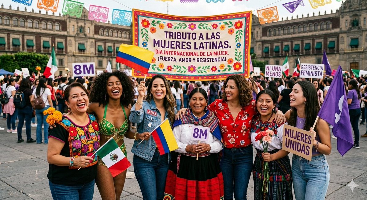 Hoy y siempre, el mundo se viste de morado para honrar la fuerza, la resiliencia y la magia que cada mujer lleva dentro. 💪🏽💜 Es la celebración de un legado de lucha que comenzó hace generaciones y que sigue inspirando a las que vendrán. 💪🏽🔥 ❤️ #DíaInternacionalDeLaMujer