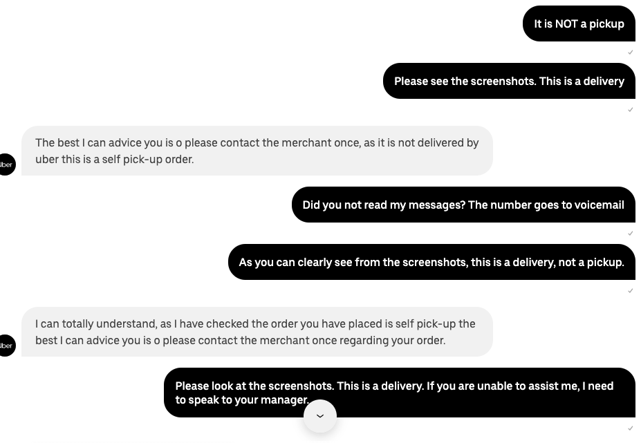 CapePerspective's tweet photo. @UberEats @Uber_RSA @Uber_Support Is this what passes for "support"? https://t.co/WG2f8zAwvh