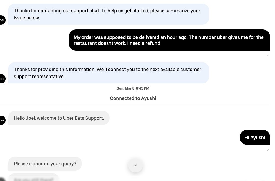 CapePerspective's tweet photo. @UberEats @Uber_RSA @Uber_Support Is this what passes for "support"? https://t.co/WG2f8zAwvh