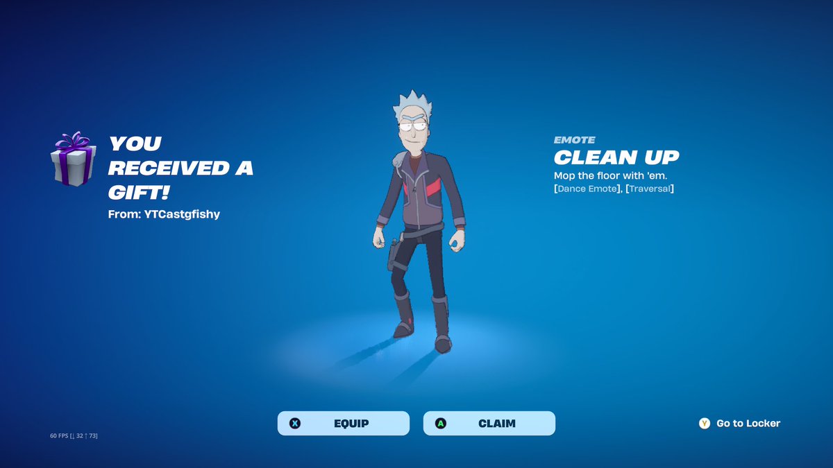 thanks <a href="/Castgfishy/">Castgfishy</a> for gifting me the Ricks bundle and the clean up emote!
giveaway was done on his server, i'd recommend y'all join #castglegit