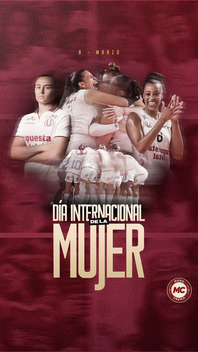 ¡Por las que alientan y hacen grande al club! 🏟️✨

Hoy celebramos a la mujer merengue: 
⚽ A nuestras Leonas. 
🏐 A nuestras Pumas. 
🏗️ A las trabajadoras del Monumental, Lolo y Campo Mar.
Valientes y de la U. 

¡Feliz #DíaDeLaMujer! 💛💪

#YDaleU #8M #Universitario #Garra