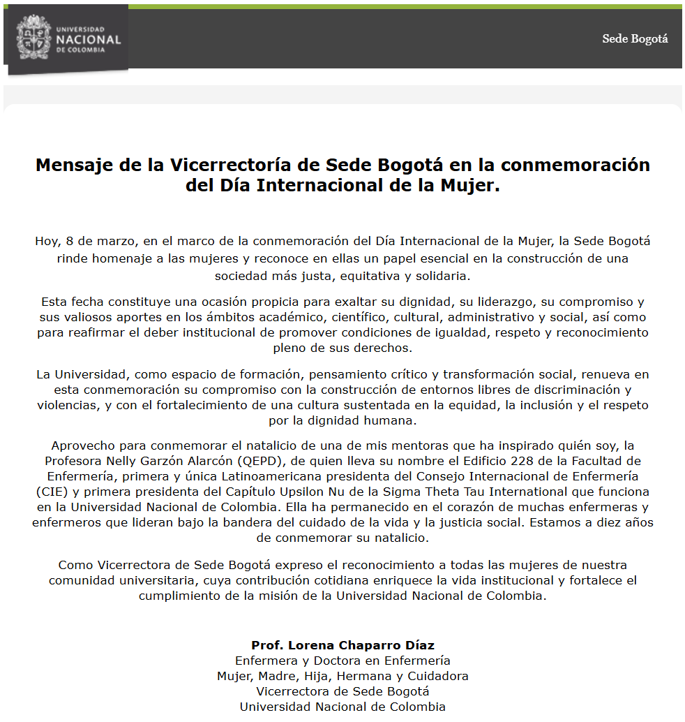 Sede Bogotá - Universidad Nacional de Colombia tweet media