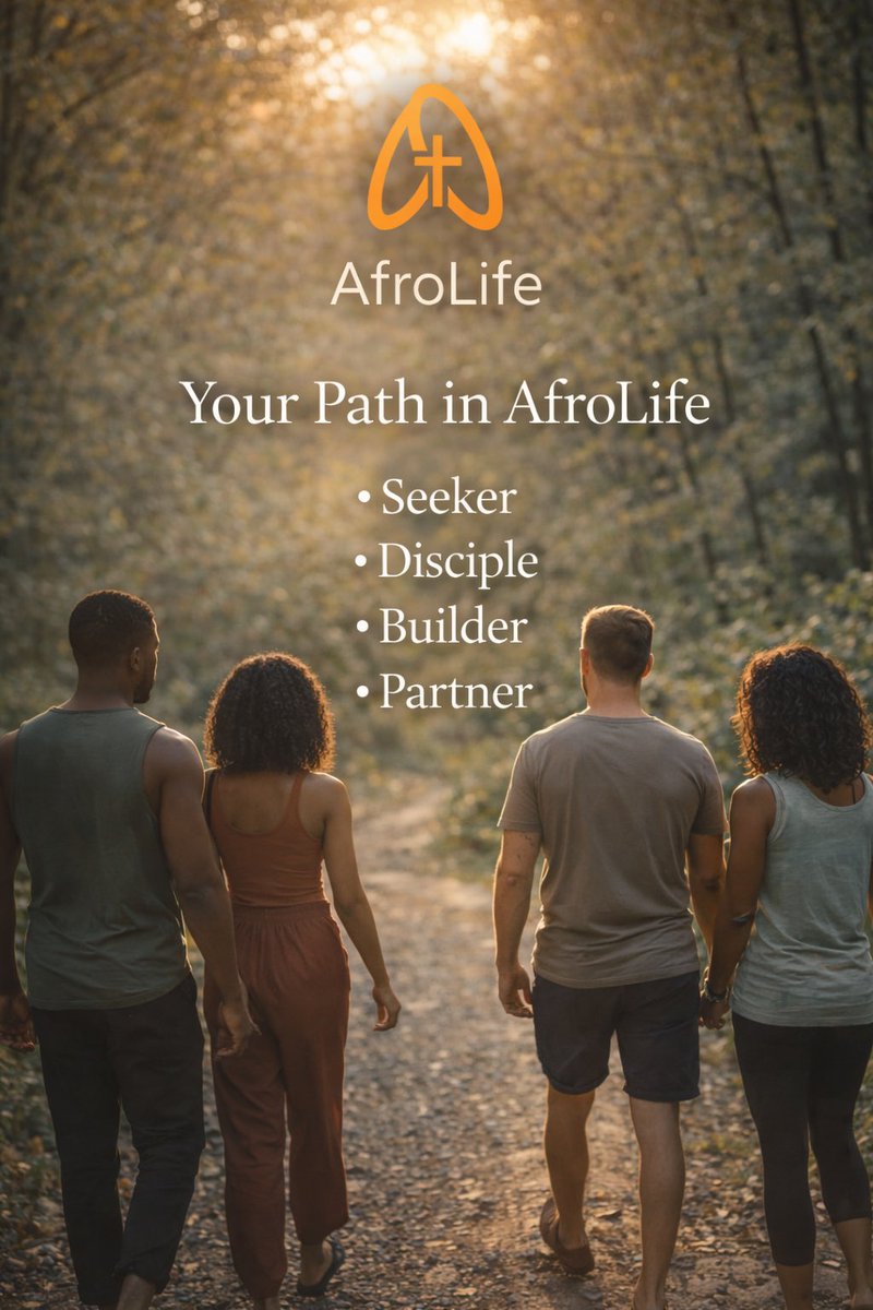 AfroLifeClub's tweet photo. Everyone belongs in AfroLife. 

We have pathways — not ranks. 

Seeker – exploring faith and community 
Disciple – growing deeper in Christ 
Builder – serving and helping shape the vision 
Partner – supporting spiritually and financially https://t.co/fJdEnIGup0