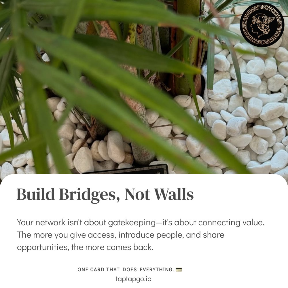 taptapgopr's tweet image. Your value grows when you connect others. Tap Tap Go makes you the bridge, not the bottleneck. #BeAConnector #GenerousNetworking #TapTapGo