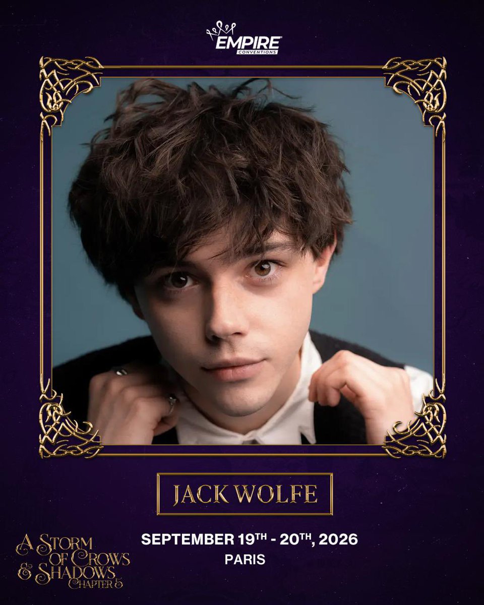 wolfeupdates's tweet photo. Jack Wolfe has officially been announced to be the 6th guest for what is said to be the final Shadow and Bone convention hosted by Empire Conventions.

Tickets are already on sale. Link below. https://t.co/07LwOANsTU