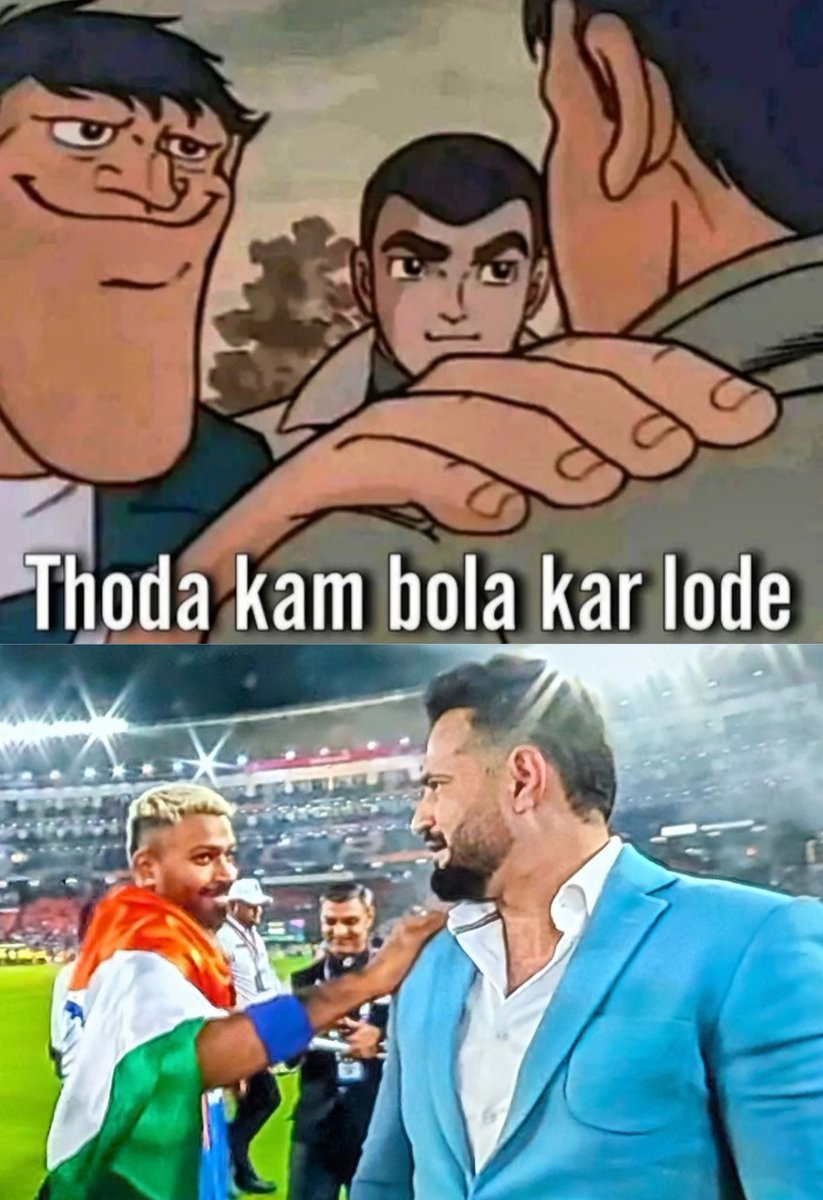 S3718G's tweet photo. Hardik pandya recreated the meme with Irfan Pathan 🤣😂 https://t.co/jn5sIhd2ga