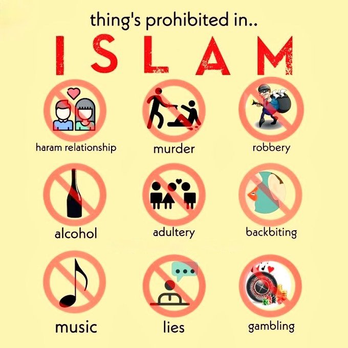 Things prohibited in Islam ☪️