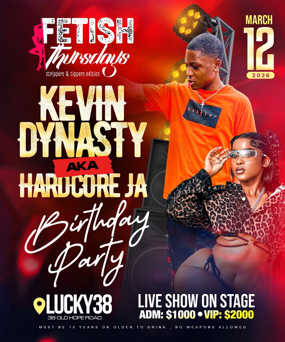 Fetishthursday's tweet photo. This Thursday‼️

@HardCoreJa__ birthday day party!
📍: Lucky 38 https://t.co/OjR9J63Rhh
