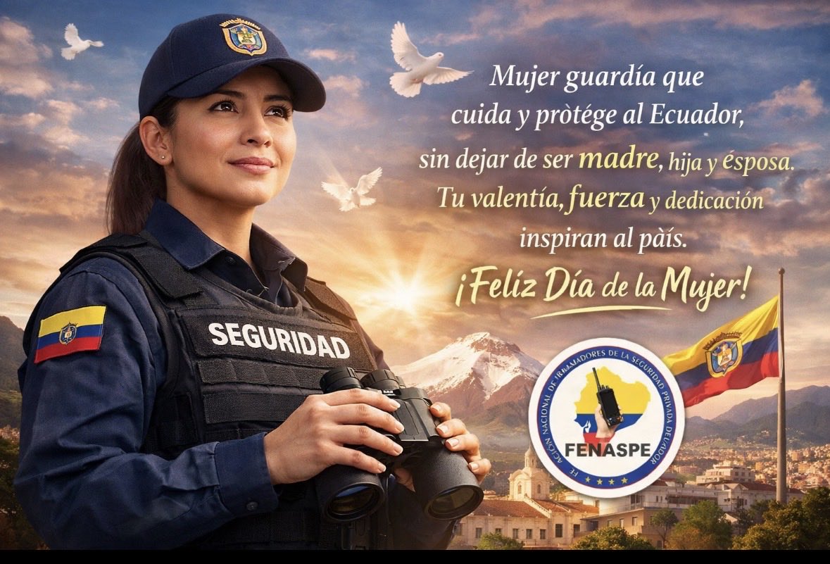💜💜💜
#FelizDiaDeLaMujer #FelizDiaMujerGuardia 👮🏻👮‍♀️👮🏻que sin dejar de ser madres, hijas y esposas cuidan y protegen vidas y bienes ajenos a costa de su propia vida💜💜💜
<a href="/fenaspemujeres/">FENASPEMUJERES👮🏻🇪🇨</a>