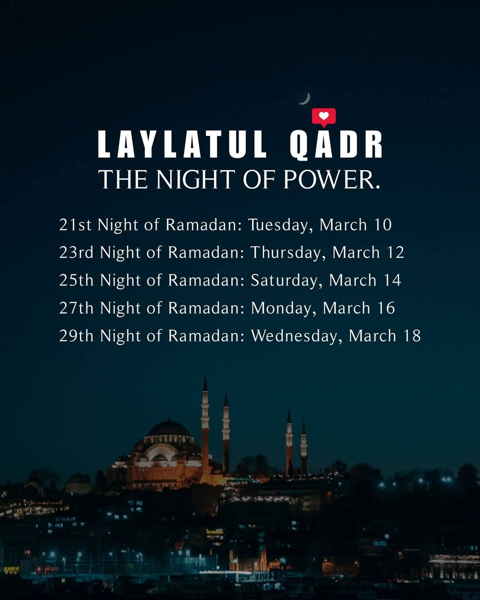 muhammaad_Pasha's tweet photo. The Night of Power is coming ❤️🤲 https://t.co/N3vzWmG9oC