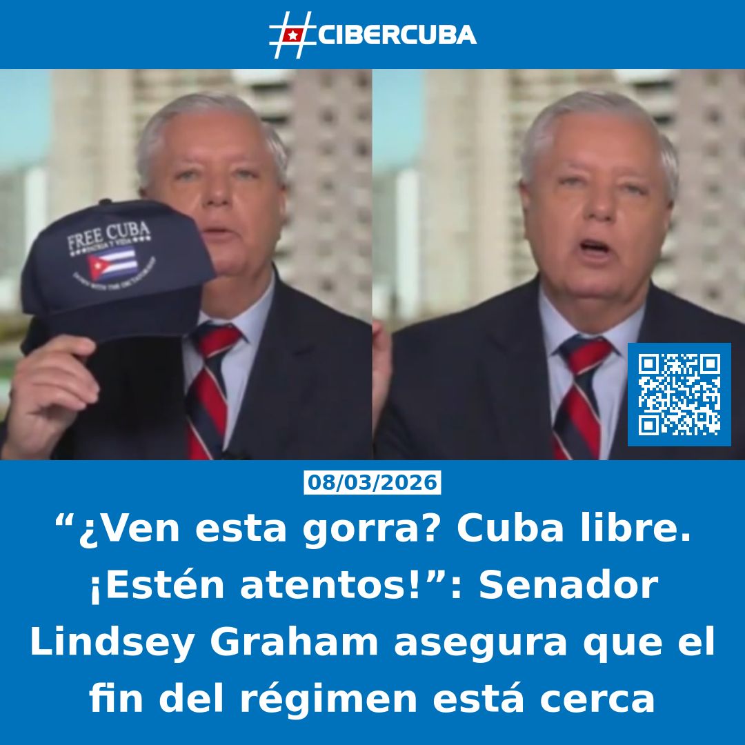“¿Ven esta gorra? Cuba libre. ¡Estén atentos!”: Senador Lindsey Graham asegura que el fin del régimen está cerca

Leer más: shrlnk.org/noticias/2026-…