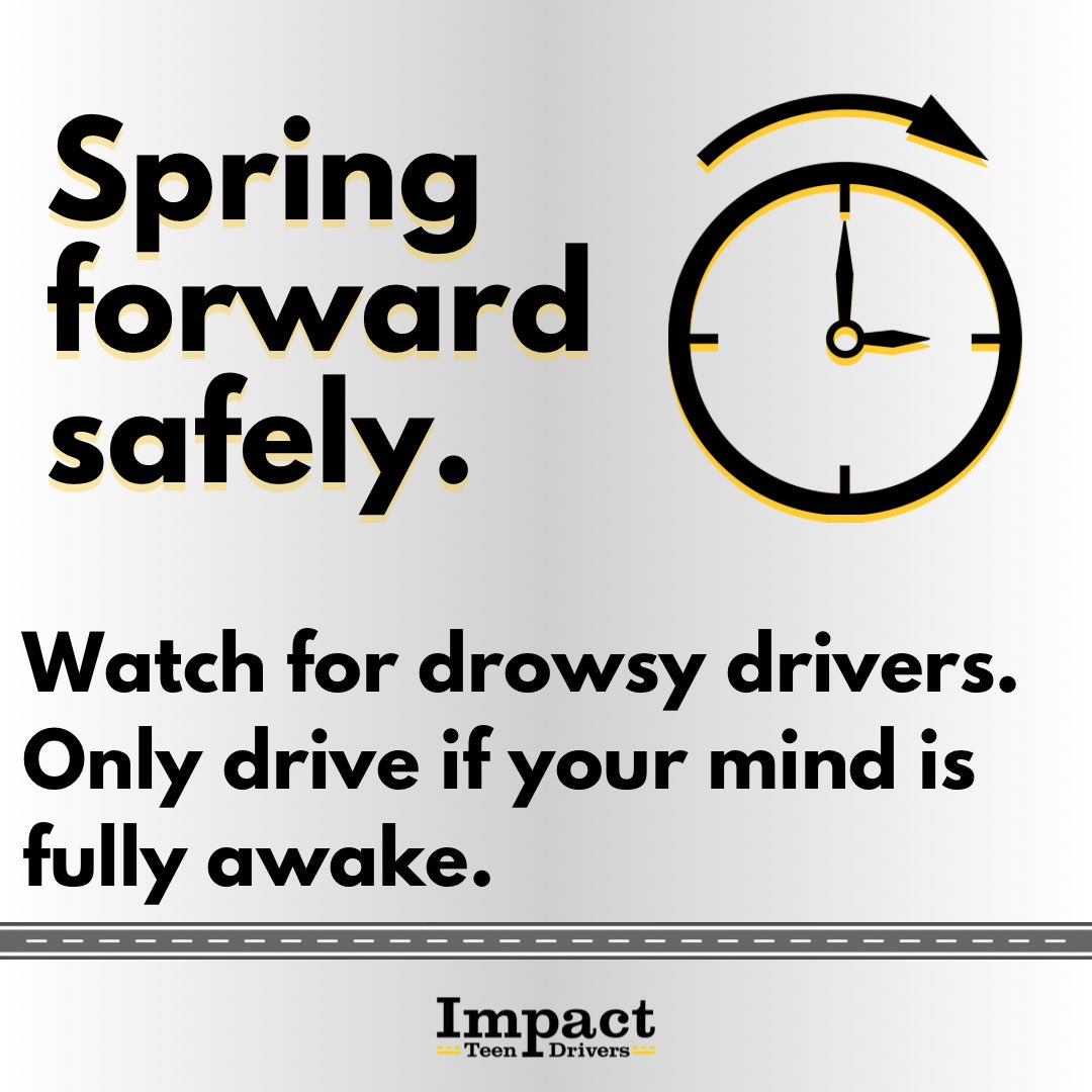 whatslethal's tweet image. Spring forward safely! Drowsy driving is a significant concern in the first week after the time change, with past studies showing an increase in collisions during this period.

Drive awake, alert, and focused! 

#DrowsyDriving #DriveSafe #SpringForward #DaylightSavingsTime