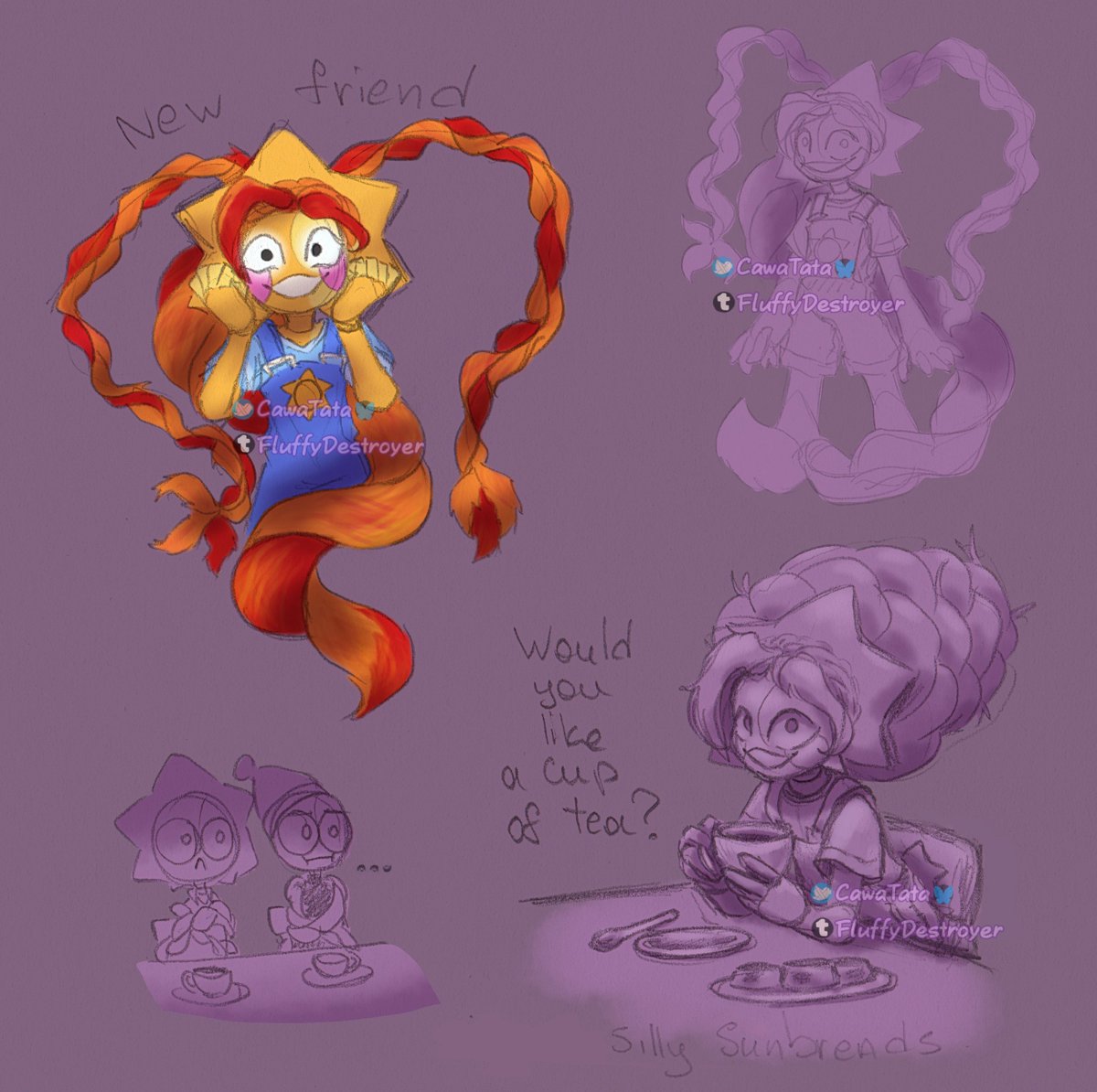 CawaTata's tweet photo. #silly_sunbreads #fnaf #fnafsb #fnaffanart #tsams #sun_and_moon_show #tsams_sun #tsams_moon #ppt #poppy_playtime #doodle https://t.co/q0NFCpSn5z