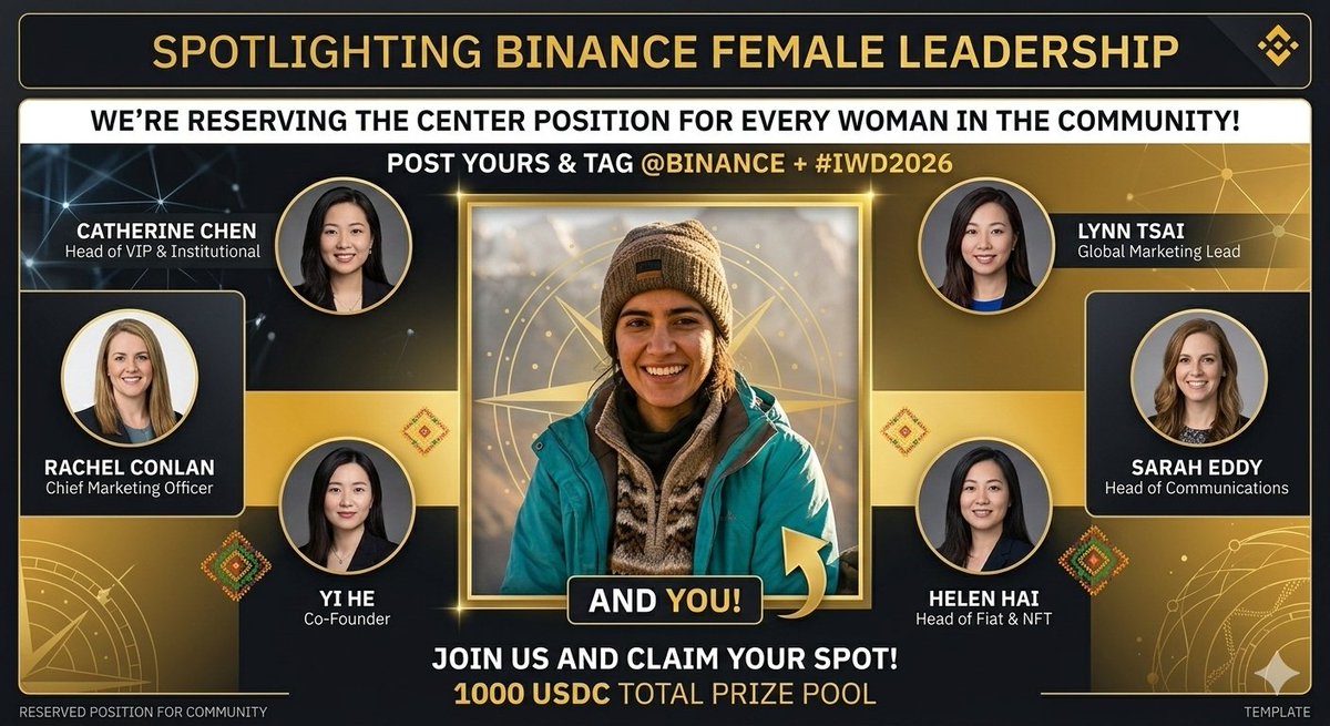 Musmansulehri's tweet photo. Honored to join @Binance female leaders for #IWD2026. This spot represents every woman in our community striving for financial freedom. Let’s lead the way to the future of Web3! 🌸✨ #IWD2026 https://t.co/sMFHFDEpLR
