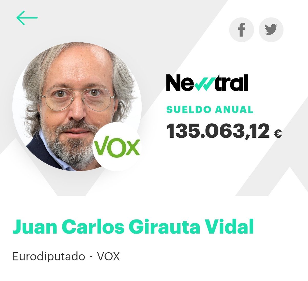 Se llama Carlo Angrisano Girauta y era el secretario general de NNGG del PP. Hoy ha dimitido y ha pedido el voto para la ultraderecha de VOX. Otro chupóptero que pronto ha aprendido de su tío Girauta, que ha pasado por el PTE maoísta, PSOE, PP y C's, y cobra 135.000 euros en VOX.