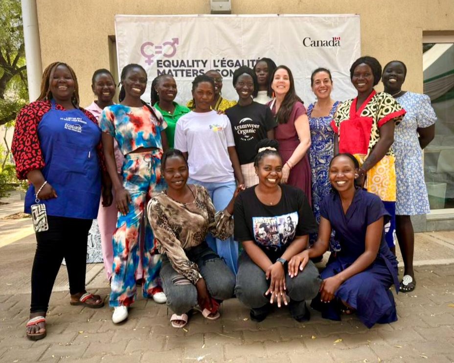 CanSouthSudan's tweet photo. To mark International Women’s Day, the Embassy of Canada in South Sudan brought together women entrepreneurs and women‑led initiatives for a Market Day highlighting that inclusive growth and empowered women strengthen families, communities, and the country’s future. 

#IWD2026 #GenderEquality #EmpowerWomen 🇨🇦🇸🇸