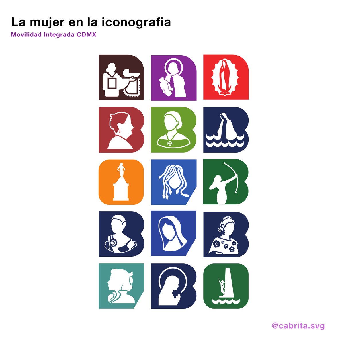 movi_cabrita's tweet photo. El Día Internacional de la Mujer recuerda la lucha de las mujeres por la igualdad. En la Movilidad Integrada de la CDMX también están presentes a través de iconos de figuras femeninas que forman parte de la historia e identidad de la ciudad. https://t.co/nBRCiI14h6