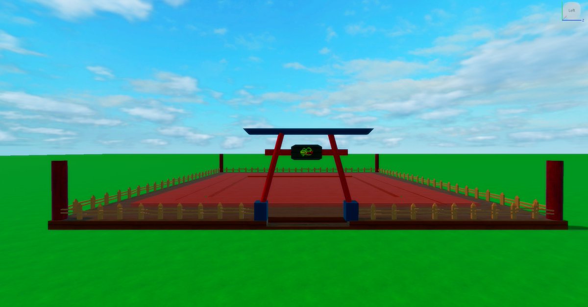 GambasDev's tweet photo. After a long pause I made a dojo like arena

#dragonball #dojo #arena #ROBLOX #robloxstudio #building #modeling https://t.co/Kxl0o2Tv49