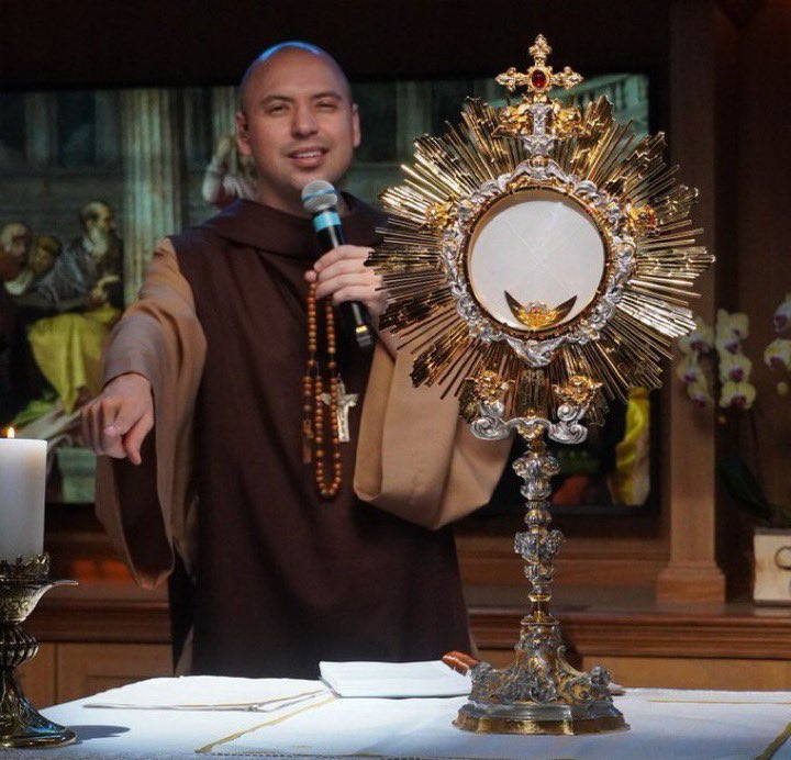 trad_west_'s tweet photo. The Catholic Revival:

>In the United States, "The Bible in a Year" by Father Mike Schmitz reached the milestone of 1 billion downloads 🇺🇸

>Meanwhile Friar Gilson became Brazil's most watched streamer in 2025 🇧🇷

>In France record number of baptisms expected in Easter 2026 🇫🇷 https://t.co/8R0wiCTxm4