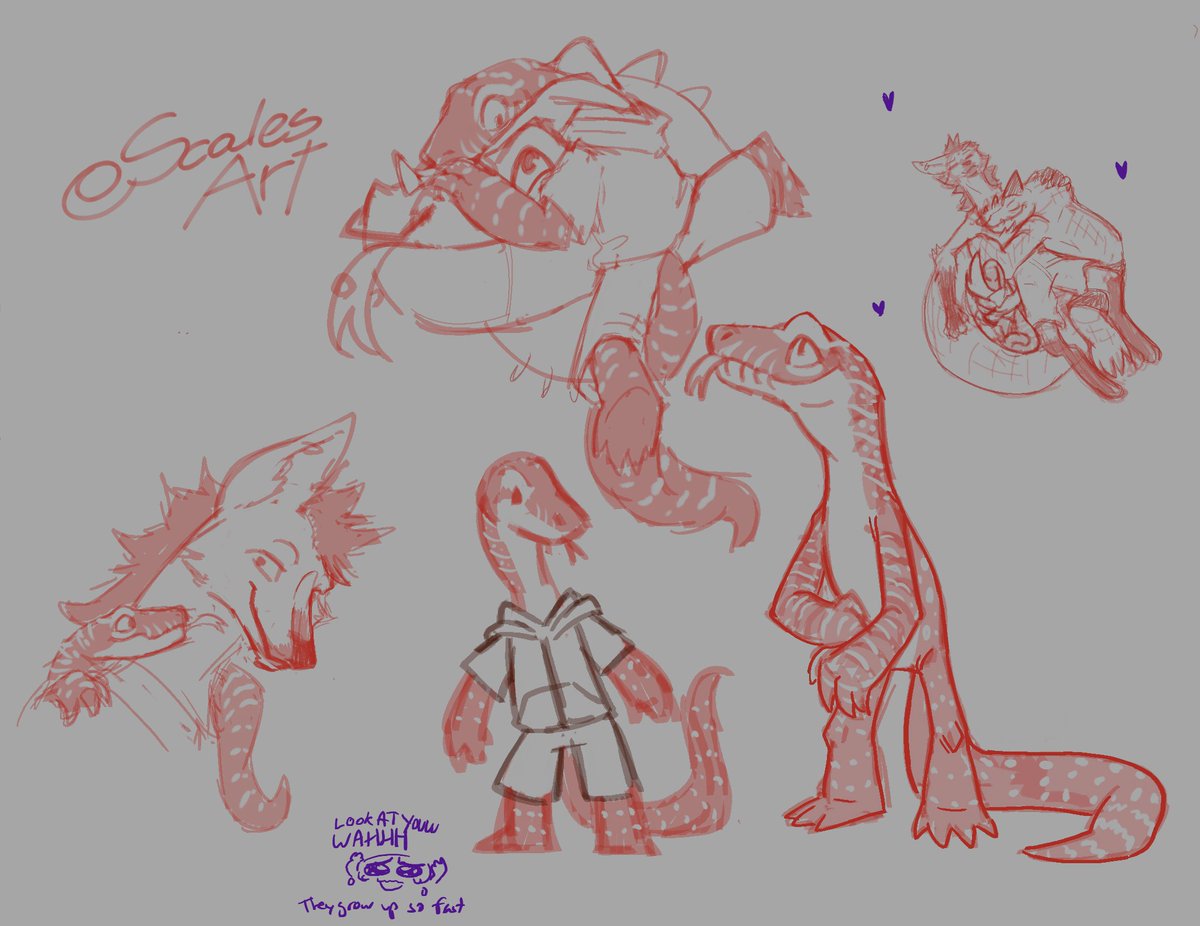 Worked a bit more on the baby's design komodo babies are so cute 凉 ...