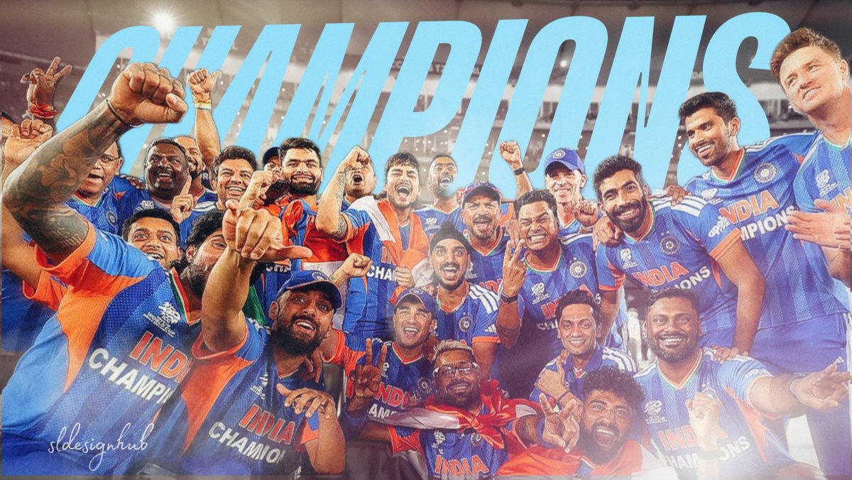 Shamilletheef's tweet photo. Champions, fighters, and the pride of a billion hearts. 
#TeamIndia #BleedBlue #IndianCricket #Champions #Cricket https://t.co/HJOSj5nZJc