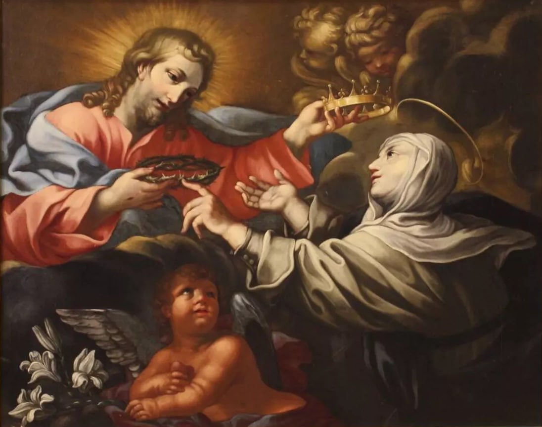 mayaralisva's tweet photo. "Ó doce e bom Jesus, onde estavas quando a minha alma estava em tal aflição? " Doce Jesus, o Cordeiro sem mancha, respondeu: "Eu estava ao seu lado. Pois eu não me movo e nunca deixo minha criatura, a menos que a criatura me deixe pelo Pecado mortal."

Santa Catarina de Siena https://t.co/kCqZzxAZhZ