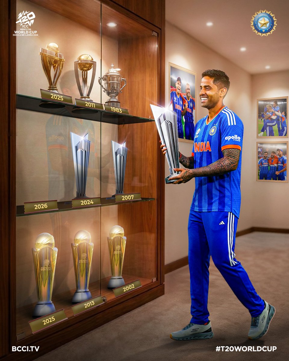 dr_mohit121's tweet photo. The collection continues to grow! 🏆

Captain Surya Kumar Yadav adding the latest piece of silverware 🤩

#TeamIndia | #T20WorldCup | #MenInBlue | #Final | @surya_14kumar https://t.co/wjTBqnP9Ju