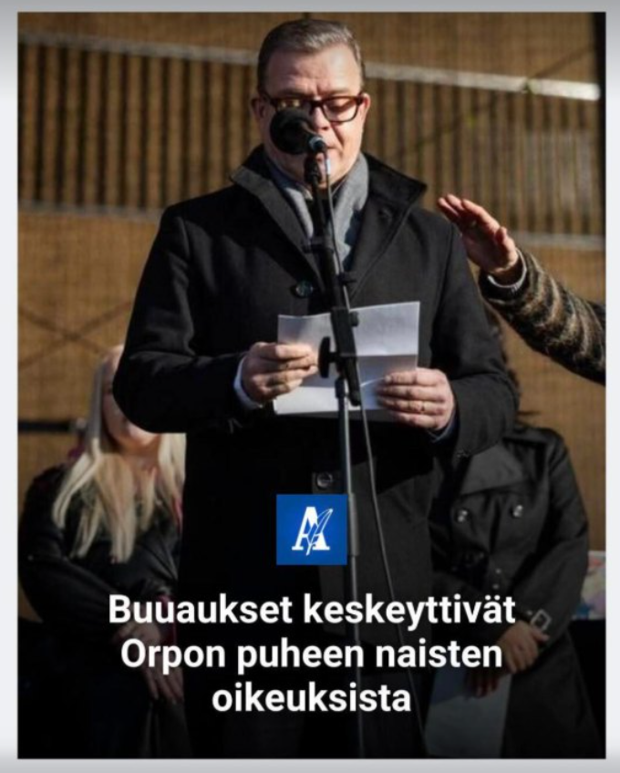 PiaHanninen's tweet photo. Kun otat Wille Rydmanin kahdesti hallitukseesi ministeriksi, leikkaat järjestökentän henkihieveriin ja
teet ison kasan naisten asemaa heikentäviä työelämäpäätöksiä, niin ei tarvi tulla Naistenpäivän päätapahtumaan ihmettelemään, jos jengi buuaa sulle. #naistenpäivä @PetteriOrpo https://t.co/Z6Y1U7KSHv