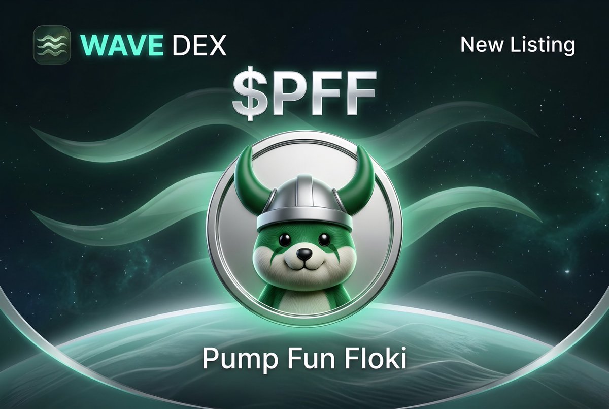 NEW LISTING : $PFF  

🔁 $PFF has been listed on WAVE DEX 🌊 

⚡️ $PFF is a token 100% community < STRONG CTO > the building and raids never stop. The community is well aware that behind every success is great effort and hard work. Good luck <a href="/PumpfunFlokiCTO/">PumpFunFloki (PFF)</a> team!!! keep building
