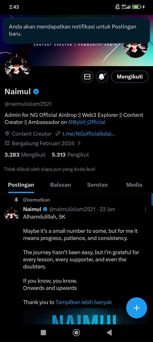 0xGez's tweet photo. @naimulislam Done https://t.co/TDGAFSJfLO