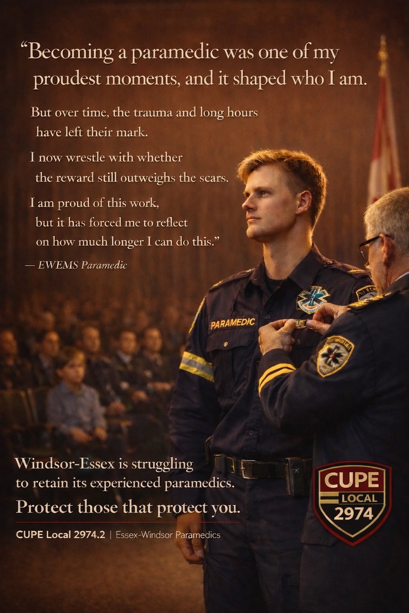 The attached graphic shares a quote from one of our frontline paramedics serving our community.
Paramedics begin their careers with purpose and pride. Stabilizing EMS ensures they can build lasting careers serving our communities.
Supporting our Paramedics protects our community.