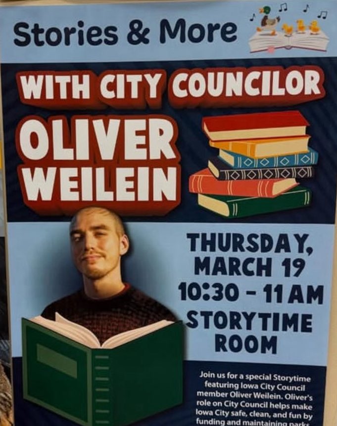 Oliver Weilein, Iowa City Councilor tweet media