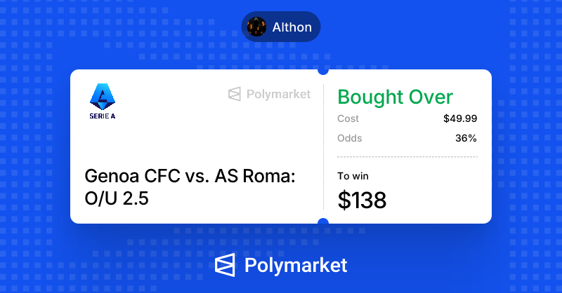_Althon's tweet photo. When an opportunity shows up, you take it. Today it hit on @Polymarket .
Easy money 🤑 https://t.co/w1V4SVXRZ3