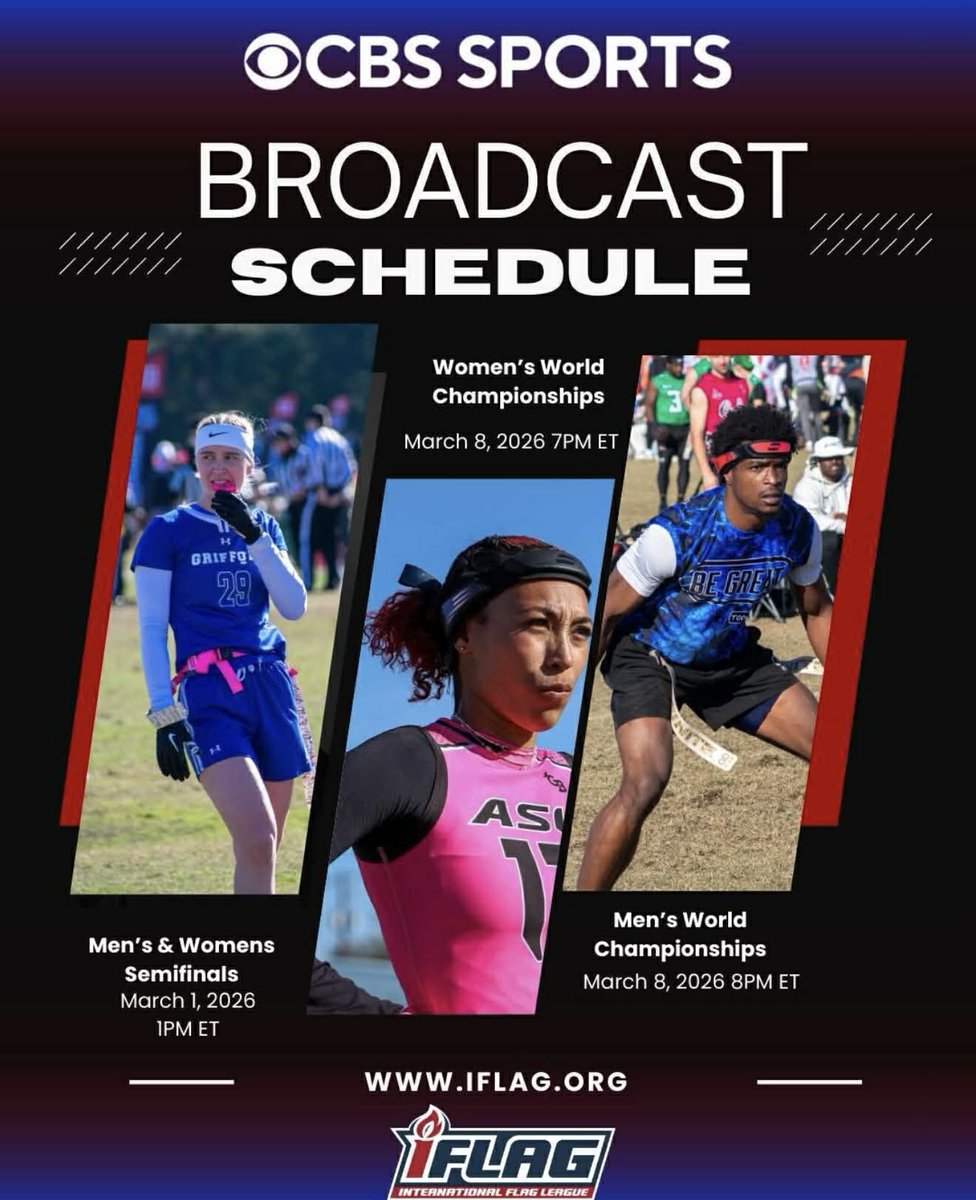 NRMedia50's tweet photo. Everyone Please Tune In Tonight As The Women's Flag Football World Championships (7:00 Pm Eastern) And Men's Flag Football World Championships (8:00 Pm Eastern) Will Be Live On CBS Sports @AmyTrask @SnoopDogg๐๐ฅ๐๐ #NRMedia #IFlag #NationsBest #NILDreamTeam #USAFlag https://t.co/cwee21w4jK
